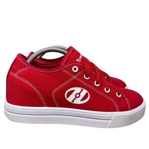 Heelys Skate Shoes Youth Size 4 Red White Canvas Lace Up Pro 20 HES10456